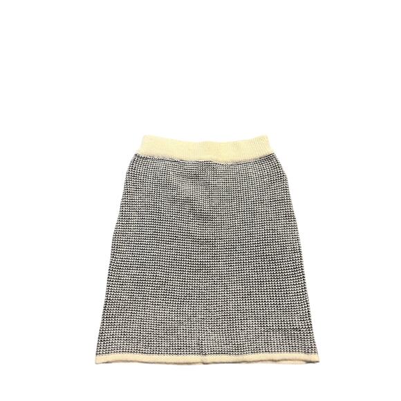 Sioni Women’s Skirt Sz small Black ivory Soft Knit Sweater Pull-On Pencil - Picture 7 of 9
